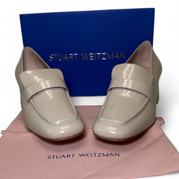 STUART WEITZMAN Sleek 60 Spazzolato Loafer, Dune/Beige, US 9.5, EU 40, NWT - Picture 2 of 14